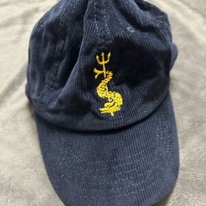 Rowing Blazers Navy Corduroy  Hat with Yellow Embroidery